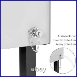 VINGLI 80 Quart Rolling Ice Chest, Portable Patio Party Bar Drink Cooler Cart A