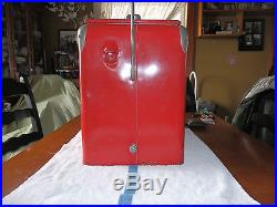 VINTAGE 1940'S 50'S Coca cola Drink Red Metal Cooler Complete (made in Canada)