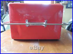 VINTAGE 1940'S 50'S Coca cola Drink Red Metal Cooler Complete (made in Canada)