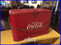 VINTAGE 1950's COCA COLA COKE METAL PROGRESS A2 COOLER ICE CHEST Rare Original