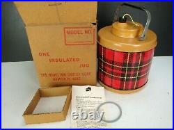 VINTAGE 1950's Hamilton-Skotch, 10 x 9 KOOLER METAL with GLASS Liner MINT in BOX