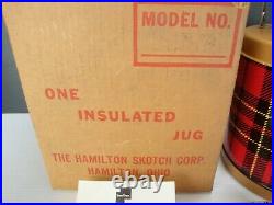 VINTAGE 1950's Hamilton-Skotch, 10 x 9 KOOLER METAL with GLASS Liner MINT in BOX