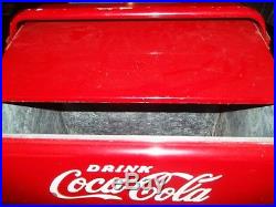 VINTAGE 1950S COCA COLA COKE METAL COOLER WithLocking lid