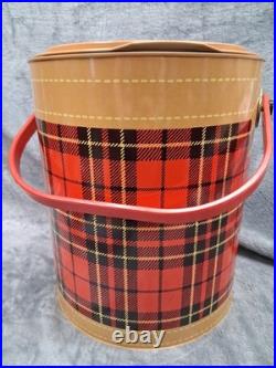 VINTAGE 1957 Hamilton Skotch Kooler 4 Gal Deluxe Model 404 Plaid BOX TRYS Flyer