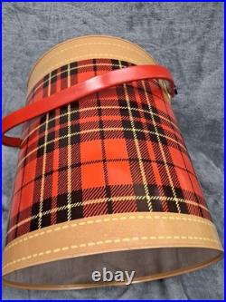 VINTAGE 1957 Hamilton Skotch Kooler 4 Gal Deluxe Model 404 Plaid BOX TRYS Flyer