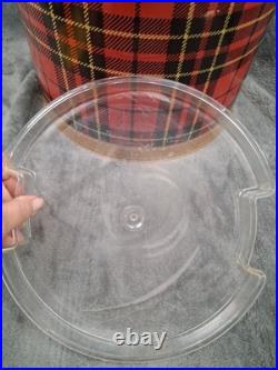 VINTAGE 1957 Hamilton Skotch Kooler 4 Gal Deluxe Model 404 Plaid BOX TRYS Flyer