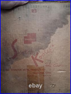 VINTAGE 1957 Hamilton Skotch Kooler 4 Gal Deluxe Model 404 Plaid BOX TRYS Flyer