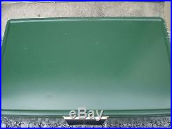 Vintage 1976 Coleman Metal Green Cooler With Tray Openers Perfect Camp Tailgate