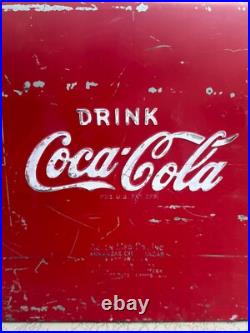 VINTAGE 50'S ACTION MFG METAL COKE COOLER with BOTTLE OPENER MISSING LID USA VINTAGE 50'S ACTION MFG METAL COKE COOLER with BOTTLE OPENER MISSING LID USA