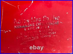 VINTAGE 50'S ACTION MFG METAL COKE COOLER with BOTTLE OPENER MISSING LID USA