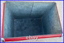 VINTAGE 50'S ACTION MFG METAL COKE COOLER with BOTTLE OPENER MISSING LID USA