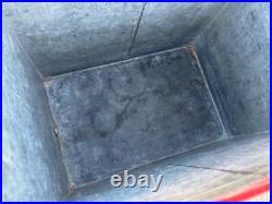 VINTAGE 50'S ACTION MFG METAL COKE COOLER with BOTTLE OPENER MISSING LID USA