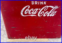 VINTAGE 50'S ACTION MFG METAL COKE COOLER with BOTTLE OPENER MISSING LID USA