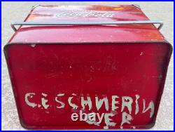 VINTAGE 50'S ACTION MFG METAL COKE COOLER with BOTTLE OPENER MISSING LID USA