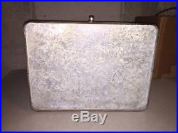 VINTAGE 7UP SEVEN UP METAL COOLER With TRAY 1950's PROGRESS A1 RARE RAT ROD VW