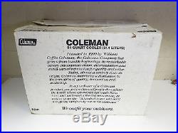 VINTAGE COLEMAN 54 QT METAL COOLER With RARE LIPTON HARRISBURG TEA ADVERTISING