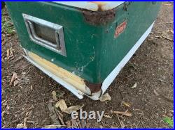 VINTAGE COLEMAN COOLER Green-Metal-good condition See Pics