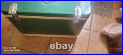VINTAGE COLEMAN COOLER METAL ICE CHEST DIAMOND LOGO 10x13x18 1960s