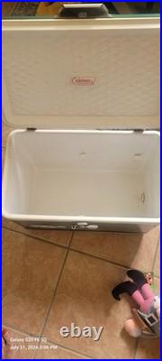 VINTAGE COLEMAN COOLER METAL ICE CHEST DIAMOND LOGO 10x13x18 1960s