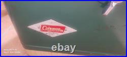 VINTAGE COLEMAN COOLER METAL ICE CHEST DIAMOND LOGO 10x13x18 1960s