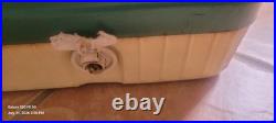 VINTAGE COLEMAN COOLER METAL ICE CHEST DIAMOND LOGO 10x13x18 1960s