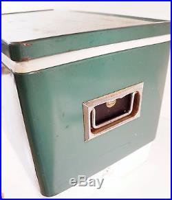 VINTAGE COLEMAN SNOW-LITE COOLER Top Ice Cool Chest Box Green 1972 1973 Camping