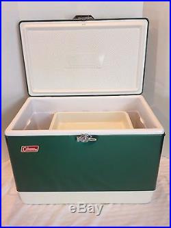 Vintage Coleman Snow-lite Green Metal Cooler 56 Quart