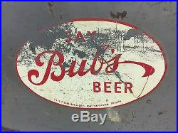 VINTAGE Early Say Bub's Beer Metal Cooler Super Scarce Cooler