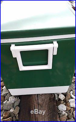 VINTAGE GREEN METAL COLEMAN COOLER ICE CHEST 56 QT Snow-Lite MODEL 5255D700 wBox