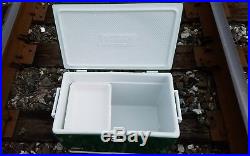 VINTAGE GREEN METAL COLEMAN COOLER ICE CHEST 56 QT Snow-Lite MODEL 5255D700 wBox