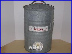 VINTAGE Igloo 3 Gallon Galvanized Water Cooler Metal Spigot Heavy Duty USA