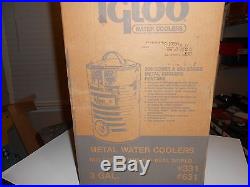 Vintage, Nib, Igloo Metal 3 Gallon Water Cooler