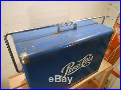 Vintage Pepsi Cola Large Metal Picnic Cooler No Reserve