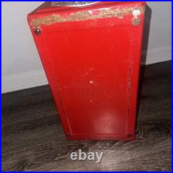VINTAGE RED BEER SOLID METAL COOLER vgc+ condition light wear
