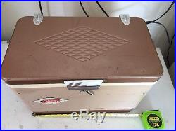VINTAGE RETRO (MADE IN 1942) COLEMAN ICE BOX METAL COOLER WithTRAY Super Rare