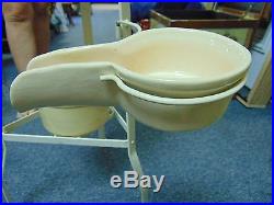 VINTAGE Stoneware Water Cooler Crock Complete Metal Stand Drip Cups WILL SHIP