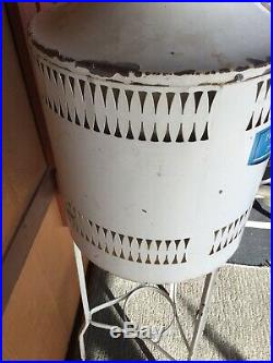 VINTAGE Stoneware Water Cooler Crock Complete Metal Stand Indian Head Water Co