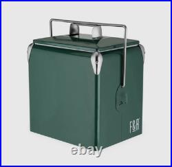 VINTAGE THERMOS METAL GREEN 22 MODEL ICE COOLER 44 QUARTS IN BOX 22X14x13