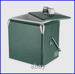VINTAGE THERMOS METAL GREEN 22 MODEL ICE COOLER 44 QUARTS IN BOX 22X14x13