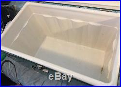 VIntage Coleman Green Metal Cooler Ice Chest Nice! 56 Quart No Tray22X16X13