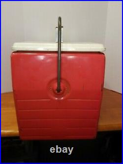 VTG 1950'S Poloron Thermaster Metal Cooler Ice Chest With Bottle Opener Original