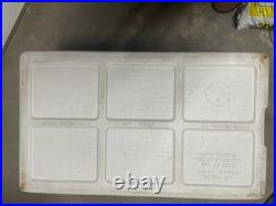 VTG 1970s COLEMAN Red Metal Cooler/Ice Chest withHandles, Openers & Drain 22X16X14