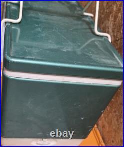 VTG 1973 Coleman Cooler Green Metal Ice Chest Cooler with Original Insert CLEAN