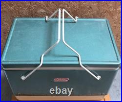 VTG 1973 Coleman Cooler Green Metal Ice Chest Cooler with Original Insert CLEAN