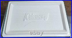 VTG 1973 Coleman Cooler Green Metal Ice Chest Cooler with Original Insert CLEAN