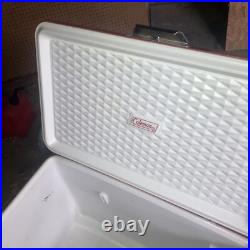 VTG 6-55 Red Coleman Snowlite Aluminum Cooler Diamond Logo 6-55 22x15x12 VTG 6-55 Red Coleman Snowlite Aluminum Cooler Diamond Logo 6-55 22x15x12