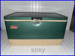 VTG COLEMAN COOLER Metal Green Cooler Supernatural 1978 Distressed Scratched