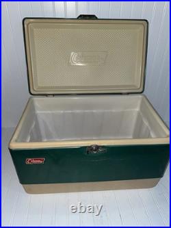 VTG COLEMAN COOLER Metal Green Cooler Supernatural 1978 Distressed Scratched