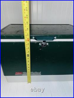VTG COLEMAN COOLER Metal Green Cooler Supernatural 1978 Distressed Scratched