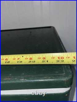 VTG COLEMAN COOLER Metal Green Cooler Supernatural 1978 Distressed Scratched